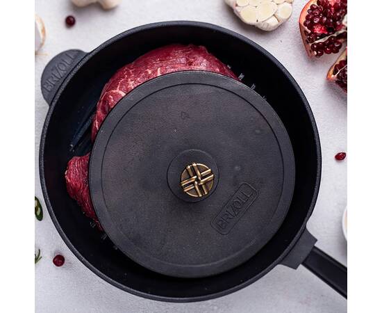 Притиск чугунный гриль 205 мм с ручкой Brizoll (A24PR), изображение 5