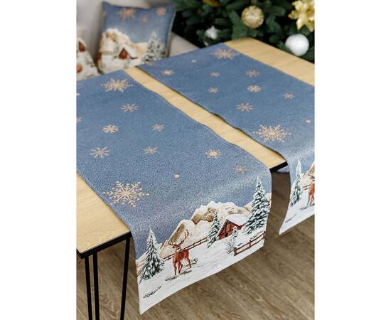 Дорожка гобеленовая 40х140 Блакитне сяйво Прованс (031373), Тип: дорожки (раннеры), Цвет: голубой, Форма скатерти: прямоугольная, Размер: 40x140, изображение 2