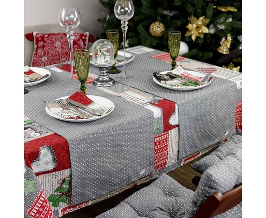 Дорожка 40x140 Ранер Merry Christmas серая Прованс (031480), Тип: дорожки (раннеры), Цвет: серый, Форма скатерти: прямоугольная, Размер: 40x140, изображение 4