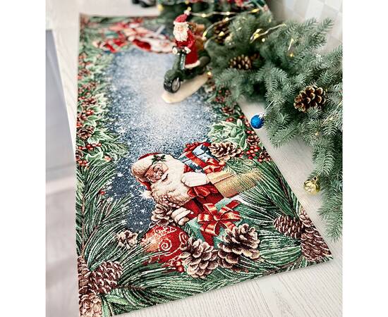 Дорожка на стол 37х100 LiMaSo (WINDOW-37), Тип: дорожки (раннеры), Цвет: синий, Форма скатерти: прямоугольная, Размер: 37x100, изображение 3