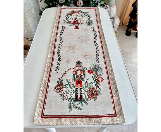 Доріжка на стіл 40х160 LiMaSo (CASCANUECES-40), Тип: доріжки (раннери), Основний колір: червоний, Форма скатертини: прямокутна, Розмір: 40x160, зображення 3