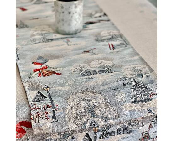 Дорожка на стол 45х140 LiMaSo (EDEN1254-45), Тип: дорожки (раннеры), Цвет: голубой, Форма скатерти: прямоугольная, Размер: 45x140, изображение 3