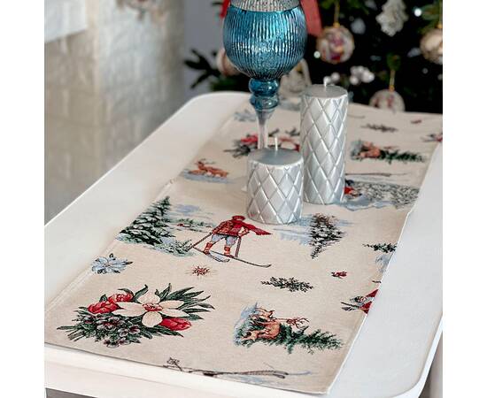 Дорожка на стол 45х140 LiMaSo (EDEN CHAMONIX-45), Тип: дорожки (раннеры), Цвет: зеленый, Форма скатерти: прямоугольная, Размер: 45x140, изображение 4