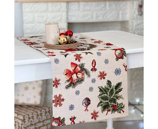 Дорожка на стол 45х140 LiMaSo (FIOCCO-45), Тип: дорожки (раннеры), Цвет: красный, Форма скатерти: прямоугольная, Размер: 45x140, изображение 4