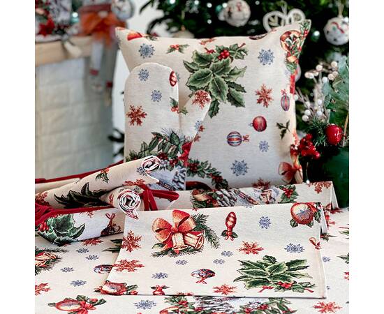 Дорожка на стол 45х140 LiMaSo (FIOCCO-45), Тип: дорожки (раннеры), Цвет: красный, Форма скатерти: прямоугольная, Размер: 45x140, изображение 5