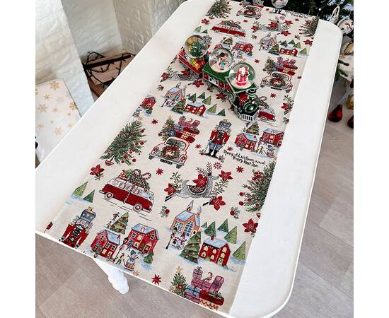 Доріжка на стіл 37х100 LiMaSo (MELVILLE-37), Тип: доріжки (раннери), Основний колір: червоний, Форма скатертини: прямокутна, Розмір: 37x100, зображення 3