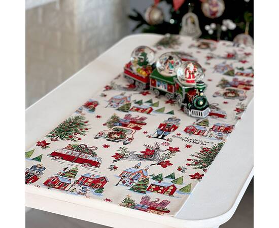 Доріжка на стіл 37х100 LiMaSo (MELVILLE-37), Тип: доріжки (раннери), Основний колір: червоний, Форма скатертини: прямокутна, Розмір: 37x100, зображення 4