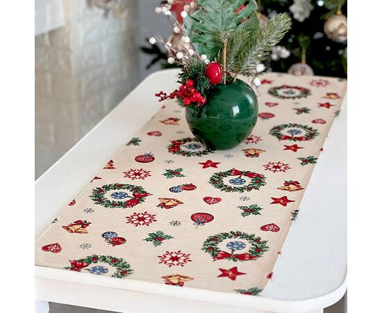 Дорожка на стол 45х140 LiMaSo (OTILIA-45), Тип: дорожки (раннеры), Цвет: зеленый, Форма скатерти: прямоугольная, Размер: 45x140, изображение 3