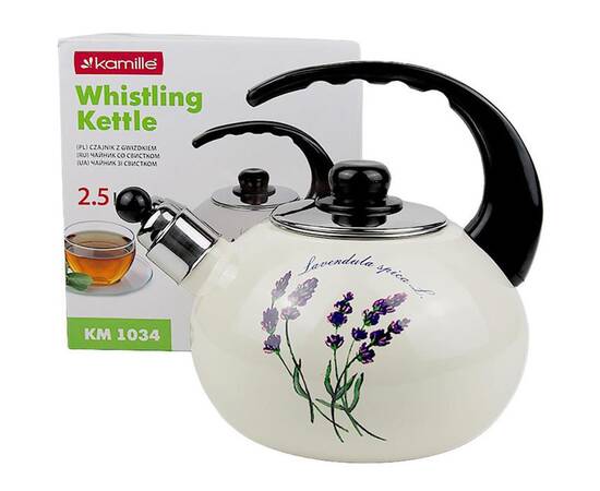 Эмалированный чайник со свистком 2.2 л Kamille (1034), изображение 5