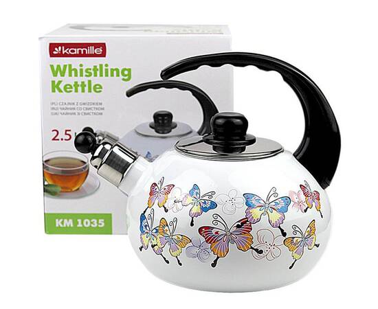 Эмалированный чайник со свистком 2.5 л Kamille (1035), изображение 5