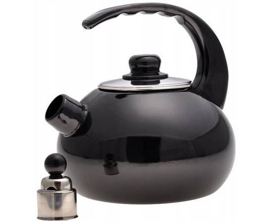 Емальований чайник із свистком 2.5 л Kamille (1039A), зображення 2
