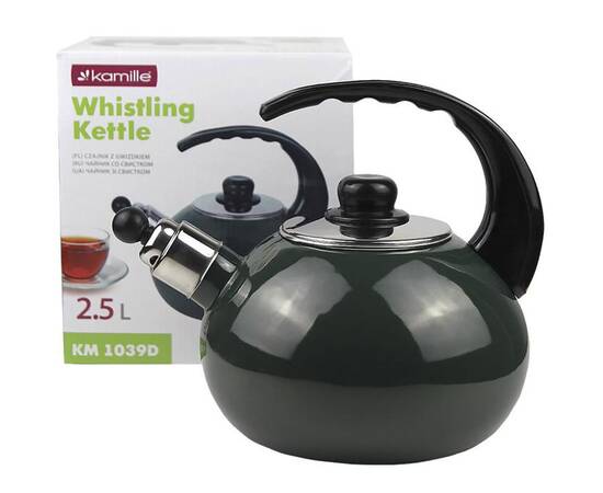 Эмалированный чайник со свистком 2.5л Kamille (1039D), изображение 5
