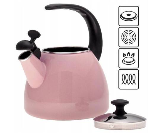 Эмалированный чайник со свистком 2.5 л Kamille (1040B), изображение 3