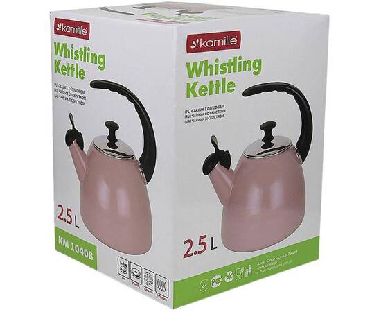 Эмалированный чайник со свистком 2.5 л Kamille (1040B), изображение 4