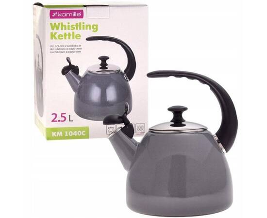 Эмалированный чайник со свистком 2.5 л Kamille (1040C), изображение 5