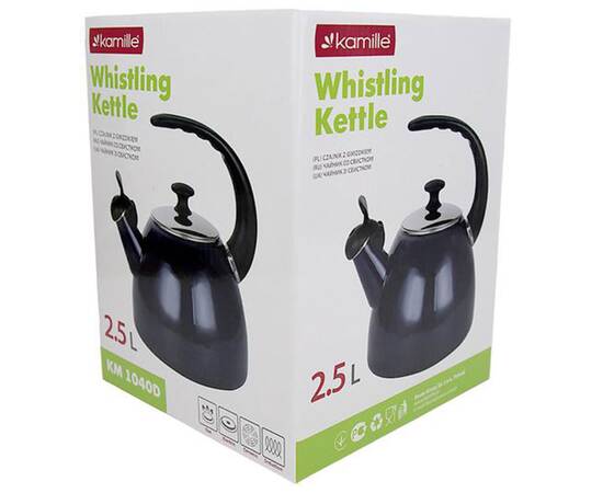 Эмалированный чайник со свистком 2.5 л Kamille (1040D), изображение 4