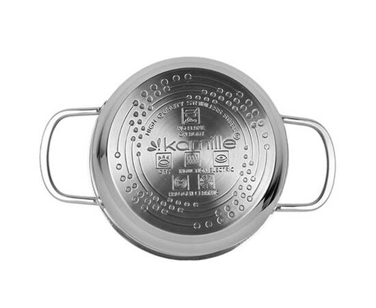 Каструля 1л 14x7 см Kamille (5410), Тип: каструля, Об'єм: 1 л, Колір: срібний, зображення 3