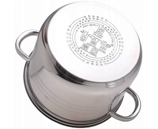 Каструля 6л 22x17 см Kamille (5402), Тип: каструля, Об'єм: 6 л, Колір: срібний, зображення 3