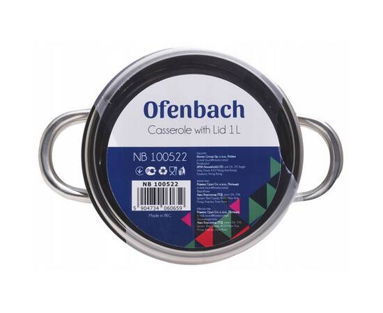 Каструля 1л 14x7 см Ofenbach (100522), Тип: каструля, Об'єм: 1 л, Колір: срібний, зображення 4