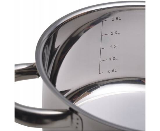 Каструля 3л 20x10 см Ofenbach (100525), Тип: каструля, Об'єм: 3 л, Колір: срібний, зображення 2