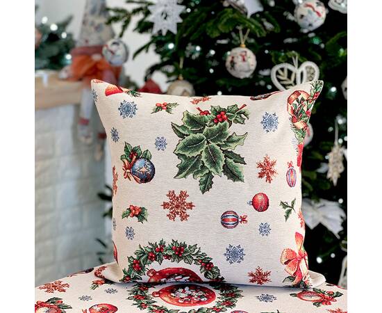 Подушка гобеленова 45х45 LiMaSo (FIOCCO-NV1), Колір: червоний, Розмір: 45x45, зображення 2