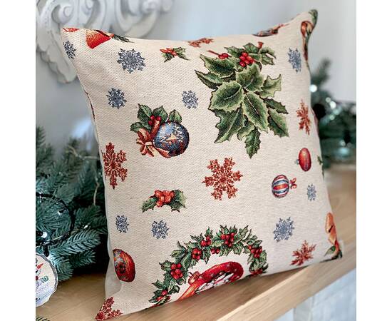 Подушка гобеленова 45х45 LiMaSo (FIOCCO-NV1), Колір: червоний, Розмір: 45x45, зображення 3