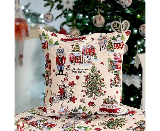 Подушка гобеленова 45х45 LiMaSo (MELVILLE-NV1), Колір: червоний, Розмір: 45x45, зображення 2