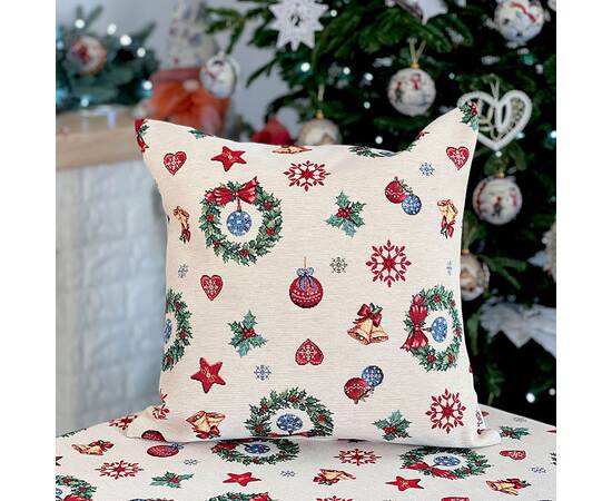 Подушка гобеленова 45х45 LiMaSo (MERRY-NV1), Колір: червоний, Розмір: 45x45, зображення 2