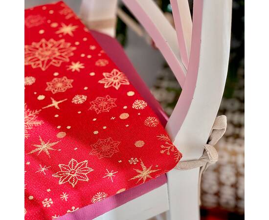 Подушка на стілець 40х40 LiMaSo (ADHARA-PS), Колір: червоний, Розмір: 40x40, зображення 3