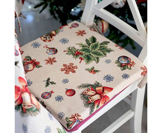 Подушка на стілець 40х40 LiMaSo (FIOCCO-PS), Колір: червоний, Розмір: 40x40, зображення 2