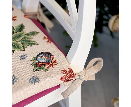 Подушка на стілець 40х40 LiMaSo (FIOCCO-PS), Колір: червоний, Розмір: 40x40, зображення 3