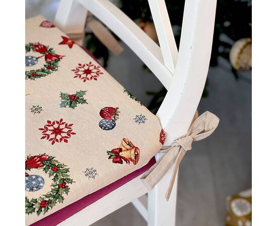 Подушка на стілець 40х40 LiMaSo (MERRY-PS), Колір: червоний, Розмір: 40x40, зображення 3