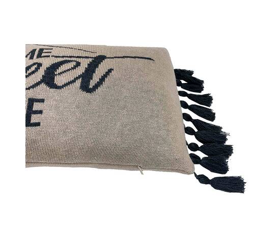 Подушка вязаная 30х45 Home, sweet home Лате (16 кисточек) Прованс (023434), Цвет: капучино, Размер: 30x45, изображение 4