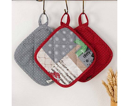 Прихватка 20х20 Merry Christmas сіра Прованс (031456), изображение 4