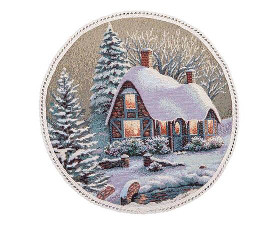 Салфетка с кружевом O30 LiMaSo (ROUND1267M-30D), Тип: салфетки, Цвет: бежевый, Форма скатерти: круглая, Размер: Ø30, изображение 2