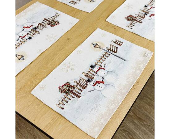 Салфетка гобеленовая с велюром Святковий дім 30х50 Прованс (031356), Тип: салфетки, Цвет: красный, Форма скатерти: прямоугольная, Размер: 30x50, изображение 2