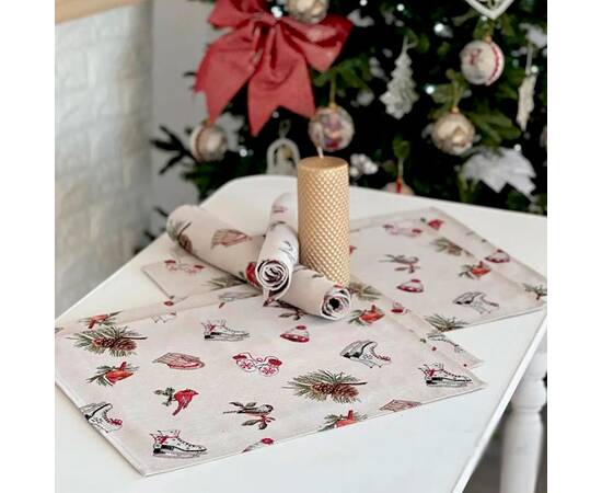 Серветка-підкладка 34х44 LiMaSo (EDEN1158-34), Тип: сети та підтарільники, Основний колір: червоний, Форма скатертини: прямокутна, Розмір: 34x44, зображення 2