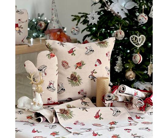 Серветка-підкладка 34х44 LiMaSo (EDEN1158-34), Тип: сети та підтарільники, Основний колір: червоний, Форма скатертини: прямокутна, Розмір: 34x44, зображення 3