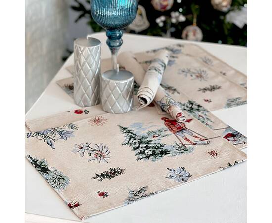 Салфетка-подкладка 34х44 LiMaSo (EDEN CHAMONIX-34), Тип: сеты и подтарельники, Цвет: зеленый, Форма скатерти: прямоугольная, Размер: 34x44, изображение 2