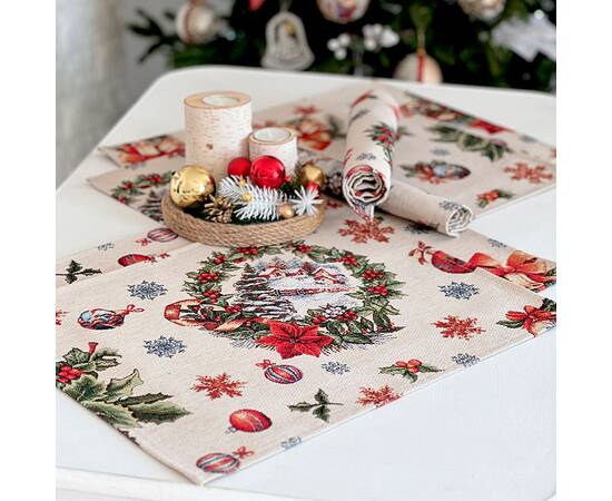 Салфетка-подкладка 34х44 LiMaSo (FIOCCO-34), Тип: сеты и подтарельники, Цвет: красный, Форма скатерти: прямоугольная, Размер: 34x44, изображение 2