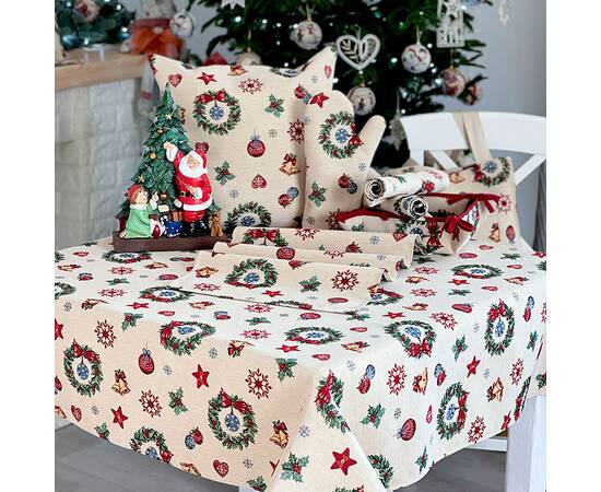 Салфетка-подкладка 34х44 LiMaSo (MERRY-34), Тип: сеты и подтарельники, Цвет: красный, Форма скатерти: прямоугольная, Размер: 34x44, изображение 3