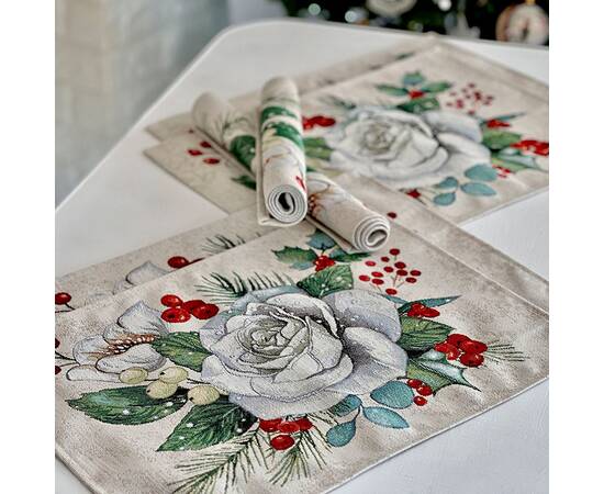 Серветка 33x45 LiMaSo (OTILIA-33), Тип: серветки, Основний колір: зелений, Форма скатертини: прямокутна, Розмір: 33x45, зображення 3