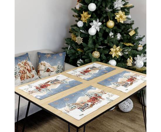 Салфетка гобеленовая Блакитне сяйво 30х50 Прованс (031369), Тип: салфетки, Цвет: голубой, Форма скатерти: прямоугольная, Размер: 30x50, изображение 2