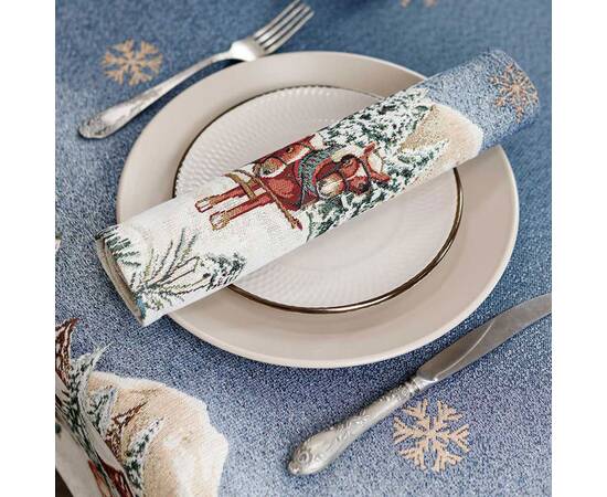 Салфетка гобеленовая Блакитне сяйво 30х50 Прованс (031369), Тип: салфетки, Цвет: голубой, Форма скатерти: прямоугольная, Размер: 30x50, изображение 4