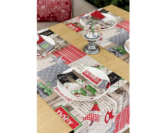 Серветка 35x45 Merry Christmas Прованс (031377), Тип: серветки, Основний колір: червоний, Форма скатертини: прямокутна, Розмір: 35x45, зображення 2