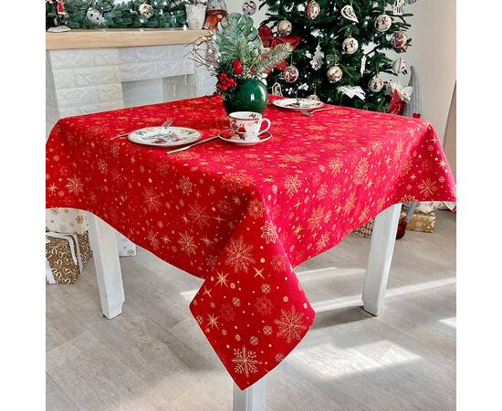 Скатертина 137x220 LiMaSo (ADHARA-220), Тип: скатертини, Основний колір: червоний, Форма скатертини: прямокутна, Розмір: 137x220, зображення 3