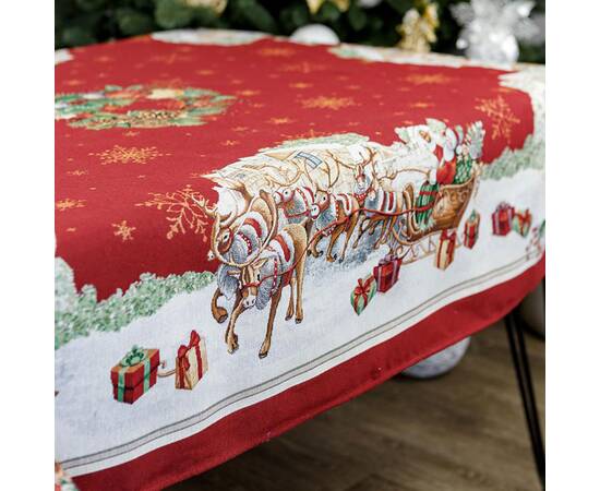 Скатерть 135х260 гобеленовая PRESENT Прованс (031321), Тип: скатерти, Цвет: красный, Форма скатерти: прямоугольная, Размер: 135x260, изображение 3