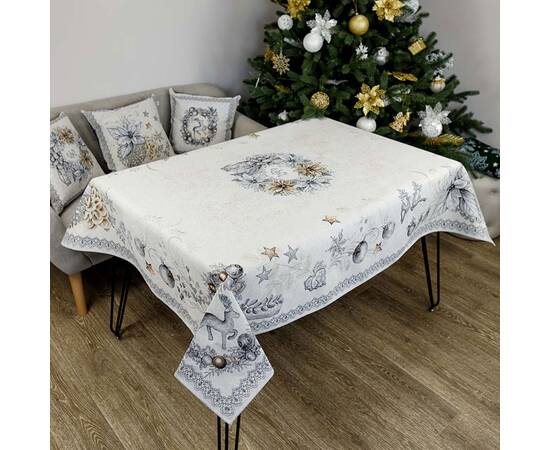 Скатерть 135х350 гобеленовая SILVER STAR Прованс (031277), Тип: скатерти, Цвет: серый, Форма скатерти: прямоугольная, Размер: 135x350, изображение 2