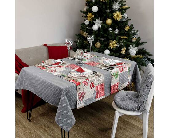 Скатерть 220x132 Merry Christmas серая Прованс (031474), Тип: скатерти, Цвет: серый, Форма скатерти: прямоугольная, Размер: 132x220, изображение 3