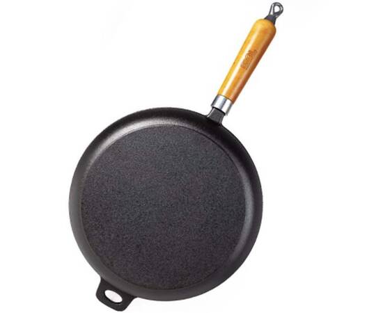Сковорода чугунная с деревянной ручкой 28 см БІОЛ (РС28), Цвет: черный, Тип: сковорода, Форма: круглая, Диаметр (см): 28, изображение 3